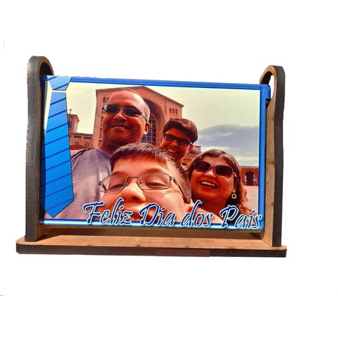 Porta Retrato Dia dos Pais Album com 5 fotos Personalizadas