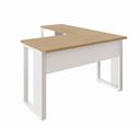 Ver imagem 5 de Escrivaninha em L 120 cm X 150 cm Home Office e Escritório Pés Metal F5 Office Cor:Macadâmia com