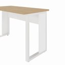 Ver imagem 6 de Escrivaninha em L 120 cm X 150 cm Home Office e Escritório Pés Metal F5 Office Cor:Macadâmia com