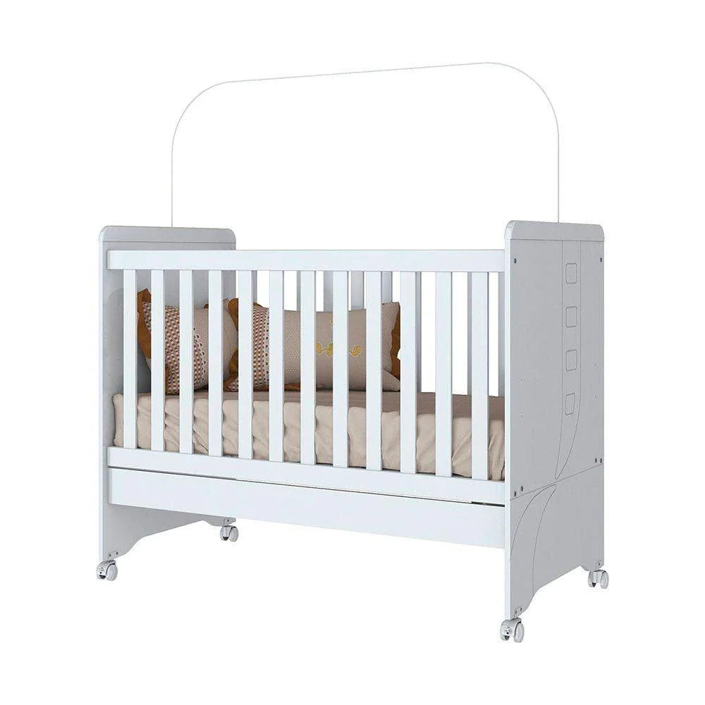 BERÇO PÃO DE MEL MINI CAMA 3 EM 1 BRANCO - 2