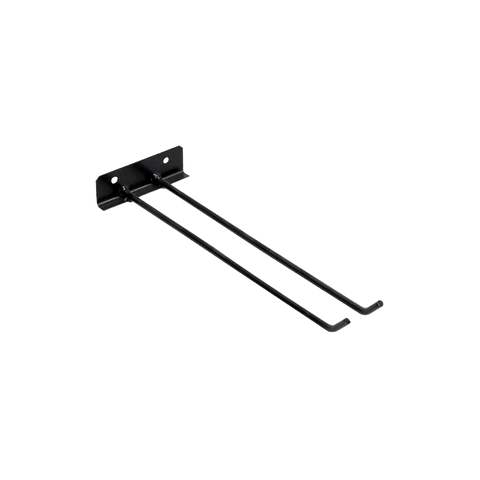 Suporte Para Vassouras de Parede Aço Carbono Preto 30cm