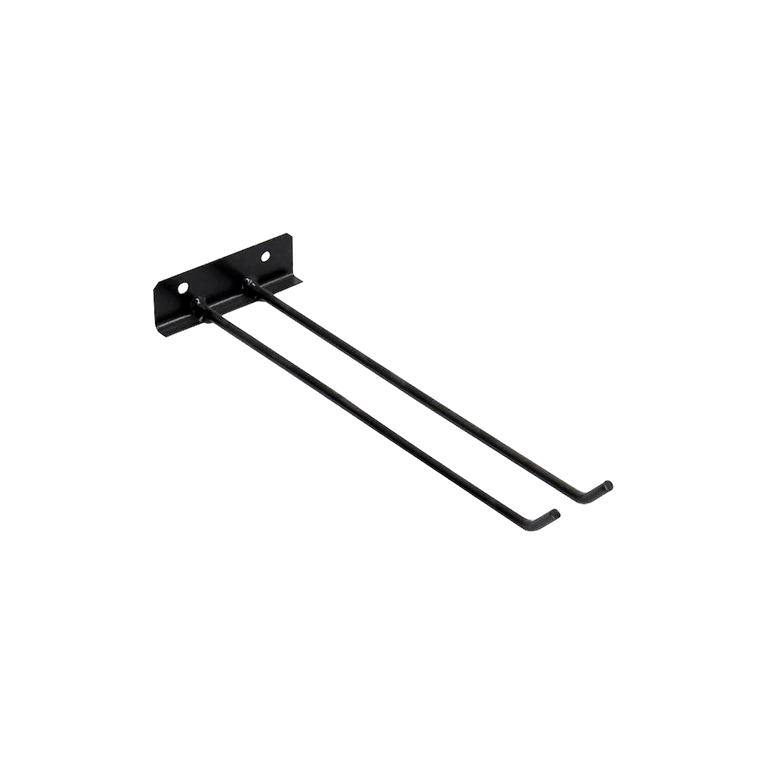 Suporte Para Vassouras de Parede Aço Carbono Preto 30cm