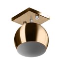 Ver imagem 1 de Lustre Plafon Bola 15 cm Quadrada New Cobre