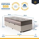 Ver imagem 4 de Cama Box Baú com Colchão de Espuma D33 Millenium One Face Solteiro 88cm