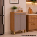 Ver imagem 5 de Balcão para Cozinha 100% MDF 60 cm 2 Portas Dulce Freijó/Cinnamon