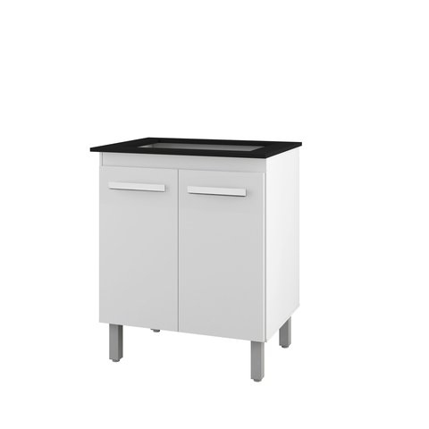 Armário Cozinha Cooktop 5 Bocas com 2 Portas Jade em Mdp - Branco