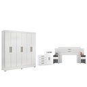 Ver imagem 1 de Conjunto Quarto de Casal Completo Ferrara Branco