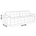 Ver imagem 6 de Sofá 3 Lugares para Sala de Estar Living 240cm Belluno L06 Couro Amêndoa - Lyam Decor