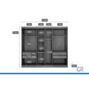 Ver imagem 3 de Guarda Roupa Modulado 6 Ptas 2VD 4g Linea N. Horizonte Neve