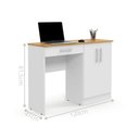 Ver imagem 4 de Mesa Computador Gaveta Portas Sousa Branco Cinamomo