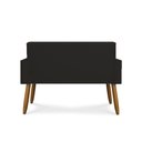 Ver imagem 4 de Kit Sofá Namoradeira + 2 Poltrona Decorativa Tecido Courino Cor:Courino Preta