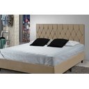 Ver imagem 1 de Cabeceira Painel Dubai Deluxe Estofada Queen Size Bege - 1,60 metros