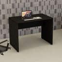 Ver imagem 1 de Mesa Escrivaninha Retangular X com Passa Cabos e Pés Painel para Escritório 100cm Corporate Preto
