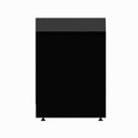 Ver imagem 5 de Mesa Escrivaninha Retangular X com Passa Cabos e Pés Painel para Escritório 100cm Corporate Preto