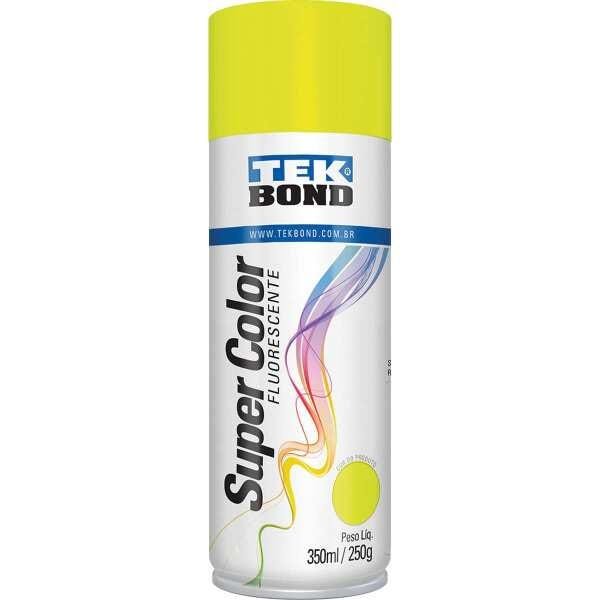 Tinta Spray Fluorescente Amarelo 350ml /250g - Tekbond - 1