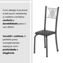 Ver imagem 5 de Cadeiras para Sala de Jantar 4 Unidades Sara Preto/Prata