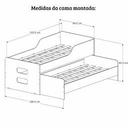 Bicama Solteiro Elis Basoto Brasil:branco - 5