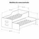 Ver imagem 5 de Bicama Solteiro Elis Basoto Brasil:branco