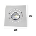 Ver imagem 5 de Kit 4 Spot Led 5w 6500k Quadrado Branco Frio Bivolt Avant