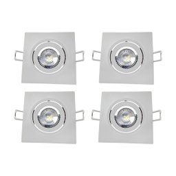 Kit 4 Spot Led 5w 6500k Quadrado Branco Frio Bivolt Avant - 1