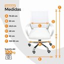 Ver imagem 6 de Cadeira de Escritório Begonia Tela Mesh Branco