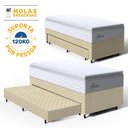 Ver imagem 3 de Cama Box com Colchão de Molas Ensacadas Pillow Top Flora + Auxiliar de Espuma Unique Solteiro 88cm