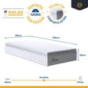 Ver mais imagens de Cama Box com Colchão de Molas Ensacadas Pillow Top Flora + Auxiliar de Espuma Unique Solteiro 88cm
