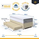 Ver imagem 6 de Cama Box com Colchão de Molas Ensacadas Pillow Top Flora + Auxiliar de Espuma Unique Solteiro 88cm