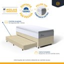 Ver imagem 5 de Cama Box com Colchão de Molas Ensacadas Pillow Top Flora + Auxiliar de Espuma Unique Solteiro 88cm