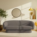 Ver imagem 2 de Sofá Orgânico 03 Lugares 180cm Liz Bouclé Marrom - Nexta Casa