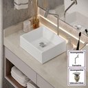 Ver imagem 2 de Kit Cuba Tulipa Sobrepor com Torneira DL08 e Valvula Click Branco