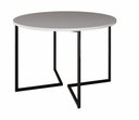 Ver imagem 1 de Mesa de Jantar Industrial Base De Ferro Preto em V Tampo 110 Branco