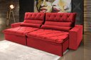 Ver imagem 1 de Sofá Retrátil/reclinável França 210cm Suede Velut com Molas no Assento - King House