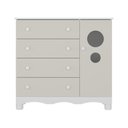 Ver imagem 7 de Cômoda Infantil 95cm 1 Porta com Vidro e 4 Gavetas Suspiro Multimóveis Mp4459 Branco/off White
