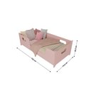 Ver imagem 5 de Mini Cama Encanto Infantil Montessoriana Grade Proteção Quarto da Criança Meninas Princesa Cor Rosa