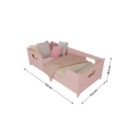 Mini Cama Encanto Infantil Montessoriana Grade Proteção Quarto da Criança Meninas Princesa Cor Rosa - 5