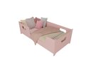 Ver imagem 1 de Mini Cama Encanto Infantil Montessoriana Grade Proteção Quarto da Criança Meninas Princesa Cor Rosa