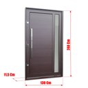 Ver imagem 4 de Porta Pivotante Alumínio Lamb.Visione c/Pux.e.Elite Marrom Corten 240x130 Brimak