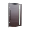 Ver imagem 1 de Porta Pivotante Alumínio Lamb.Visione c/Pux.e.Elite Marrom Corten 240x130 Brimak