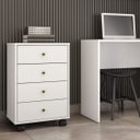 Ver imagem 3 de Gaveteiro Auxiliar Office Escritório Home Office 4 Gavetas com Rodízios Edecasamóveis