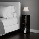 Ver imagem 3 de Conjunto Mesa de Cabeceira Pequena 20x20x60cm Diamante Preto Quarto Sala