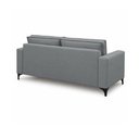 Ver imagem 4 de Sofá Sala de Estar Marselha 210cm 3 Lugares Pés em Metal Linho Cinza Claro M1 - Monari Design