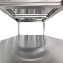 Ver imagem 5 de Mesa de Aço Inox Industrial 150x60x90 cm com 2 Prateleiras Plano Liso com Espelho Nortinox Stander