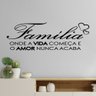 Adesivo De Parede Decorativo Quarto Sala Família Vida e Amor - Cor Preta - 4