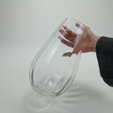 Ver imagem 6 de Vaso Decorativo de Vidro Transparente 25x16x16cm Enfeite Sala Mesa Estante