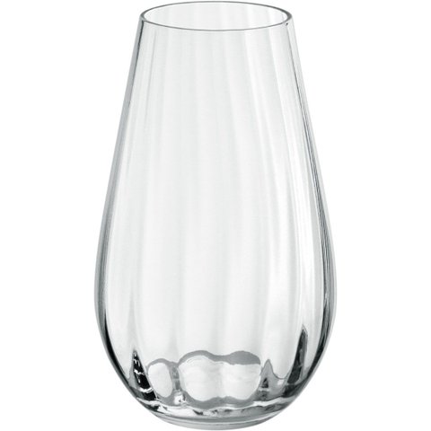 Vaso Decorativo de Vidro Transparente 25x16x16cm Enfeite Sala Mesa Estante