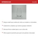 Ver imagem 3 de Vaso Decorativo de Vidro Transparente 25x16x16cm Enfeite Sala Mesa Estante
