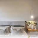 Ver imagem 2 de Luminária de Teto Pendente Pêndulo Branco com Globo de Vidro Leitoso 1xg9 Bivolt