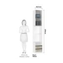 Ver imagem 3 de Mesa de Cabeceira Direito Branco com 1 Porta 2 Gavetas Legno Crema Prime Plus Luciane Móveis