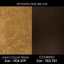 Ver imagem 5 de Poltrona Decorativa Alce Pes Madeira Linho Color Trend e Courino Tca 219 Tcs 721 Moll